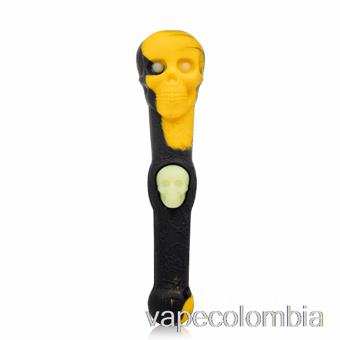 Vape Recargable Estratus Cráneo Cazo Silicona Dab Paja Sol (negro / Amarillo)